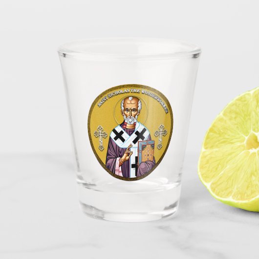 Sint Nicolaas Sleutelhanger 2 Shot Glas (Voorkant)