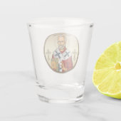 Sint Nicolaas Sleutelhanger 5 Shot Glas (Achterkant)