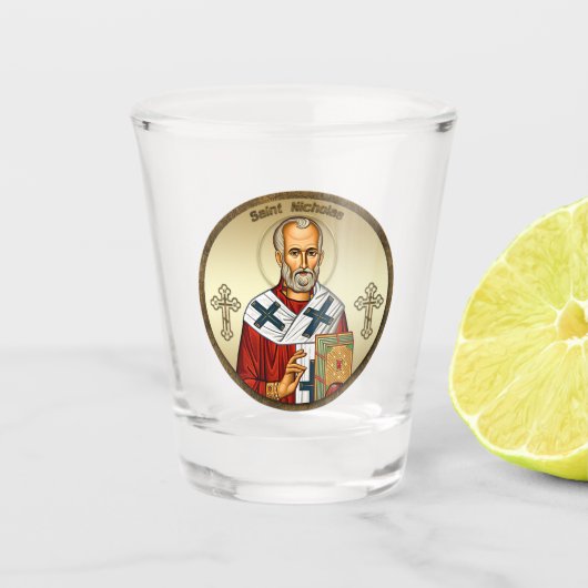 Sint Nicolaas Sleutelhanger 5 Shot Glas (Voorkant)