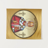 Sint Nicolaas sleutelhanger Servisch Wandkleed (Voorkant (horizontaal))
