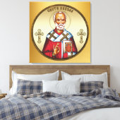 Sint Nicolaas Sleutelhanger Servische Canvas Print (Insitu (Slaapkamer))