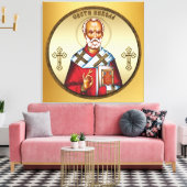 Sint Nicolaas Sleutelhanger Servische Canvas Print (Insitu (Woonkamer))