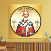 Sint Nicolaas Sleutelhanger Servische Canvas Print (Insitu (Woonkamer))