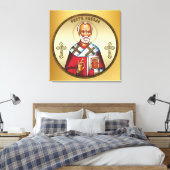 Sint Nicolaas Sleutelhanger Servische Canvas Print (Insitu (Slaapkamer))