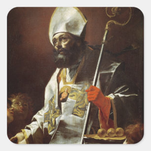Sint-Nicolaas van Bari Vierkante Sticker