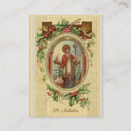 Sint-Nicolaas van de Heilige Kaarten van Myra Pray Visitekaartje