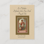 Sint-Nicolaas van de Heilige Stoel van Myra Visitekaartje (Achterkant)