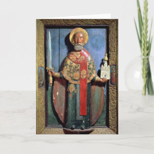 Sint-Nicolaas van de school van Mozhaisk, Yaroslav Feestdagen Kaart