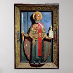Sint-Nicolaas van de school van Mozhaisk, Yaroslav Poster