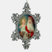 Sint-Nicolaas van Myra Bishop Baby Jesus Tin Sneeuwvlok Ornament (Links)