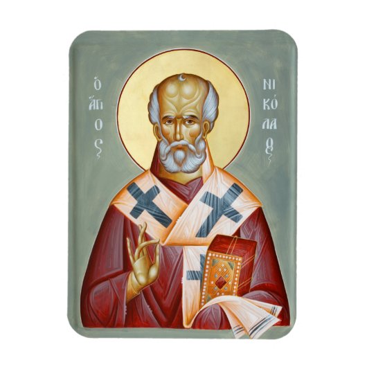 Sint Nicolaas van Myra Icon Magnet Magneet (Verticaal)