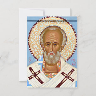 Sint-Nicolaas van Myra icoon heilige kaart