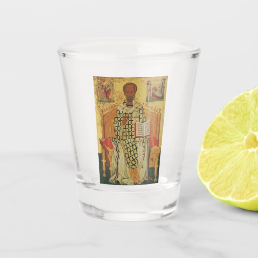 Sint Nicolaas van Myra Orthodox Icoon Shot Glas (Voorkant)