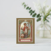 Sint-Nicolaas van Myra Prayer Kerstmis Visitekaartje (Staand voorkant)