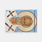 Sint-Nicolaas van Myra Premium Orthodoxe Kunst Fleece Deken (Voorkant (Horizontaal))