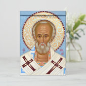 Sint-Nicolaas van Myra Premium Orthodoxe Kunst Kaart (Staand voorkant)