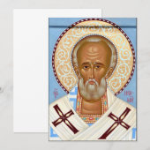 Sint-Nicolaas van Myra Premium Orthodoxe Kunst Kaart (Voorkant / Achterkant)