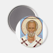 Sint-Nicolaas van Myra Premium Orthodoxe Kunst Magneet (Voorkant / Achterkant)