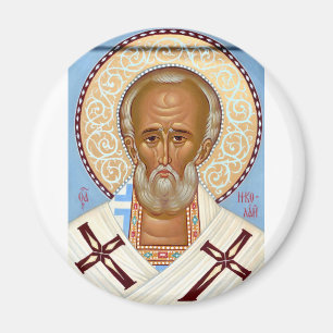 Sint-Nicolaas van Myra Premium Orthodoxe Kunst Magneet