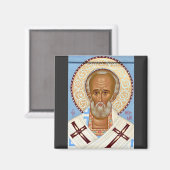 Sint-Nicolaas van Myra Premium Orthodoxe Kunst Magneet (Voorkant / Achterkant)