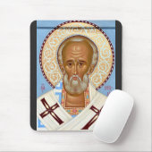 Sint-Nicolaas van Myra Premium Orthodoxe Kunst Muismat (Met muis)