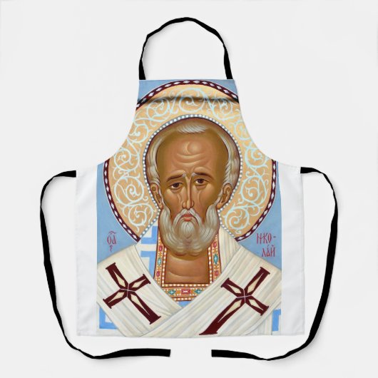 Sint-Nicolaas van Myra Premium Orthodoxe Kunst Schort (Voorkant)