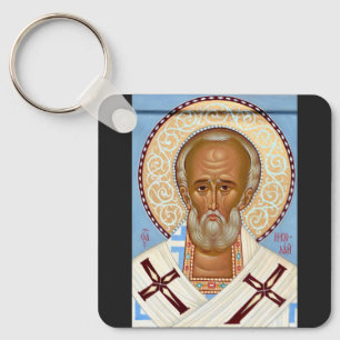 Sint-Nicolaas van Myra Premium Orthodoxe Kunst Sleutelhanger