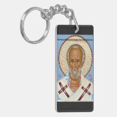 Sint-Nicolaas van Myra Premium Orthodoxe Kunst Sleutelhanger (Voorkant Links)