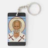 Sint-Nicolaas van Myra Premium Orthodoxe Kunst Sleutelhanger (achterkant)