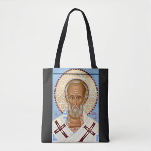 Sint-Nicolaas van Myra Premium Orthodoxe Kunst Tote Bag