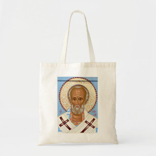 Sint-Nicolaas van Myra Premium Orthodoxe Kunst Tote Bag
