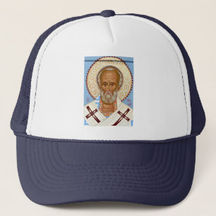 Sint-Nicolaas van Myra Premium Orthodoxe Kunst Trucker Pet