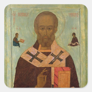 Sint-Nicolaas Vierkante Sticker
