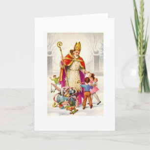 Sint-Nicolaas Wenskaart Feestdagen Kaart
