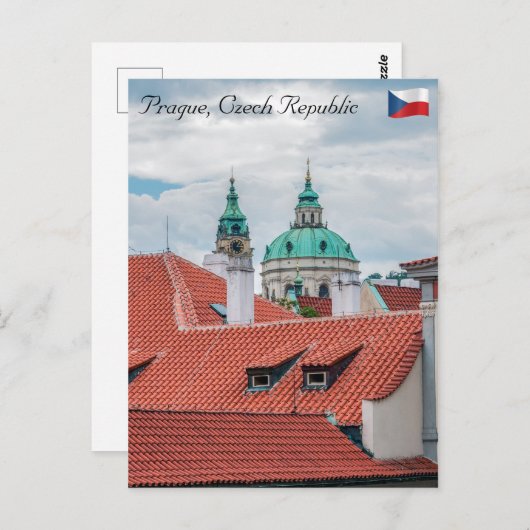 Sint Nicolaaskerk en daken van Praag Briefkaart (Voorkant / Achterkant)