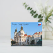 Sint-Nicolaaskerk in de oude stad van Praag Briefkaart (Staand voorkant)