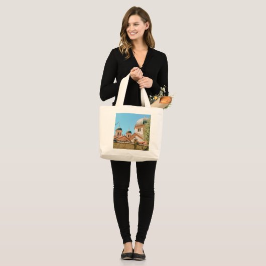 Sint-Nicolaaskerk - Kotor - Montenegro Grote Tote Bag (Voorkant (model))