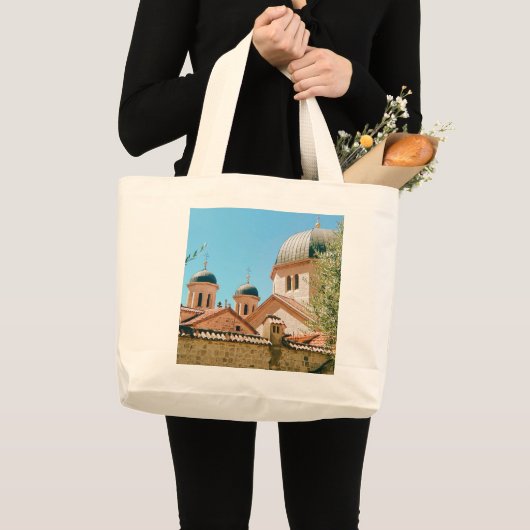 Sint-Nicolaaskerk - Kotor - Montenegro Grote Tote Bag (Voorkant (product))