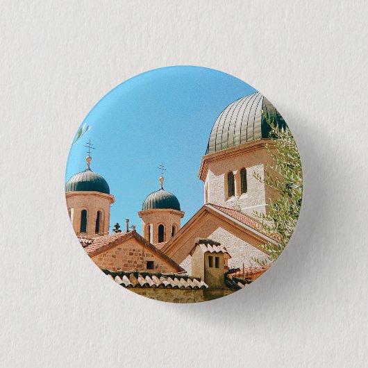 Sint-Nicolaaskerk - Kotor - Montenegro Ronde Button 3,2 Cm (Voorkant)