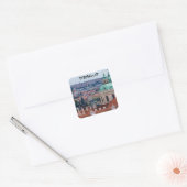 Sint-Nicolas kerk en daken van Praag Vierkante Sticker (Envelop)