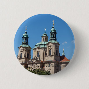 Sint Nicolas-kerk in Praag Ronde Button 5,7 Cm