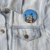 Sint Nicolas-kerk in Praag Ronde Button 5,7 Cm (In situ)