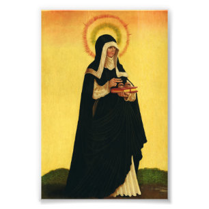Sint Odile van de Elzas abdis van Hohenburg Foto Afdruk