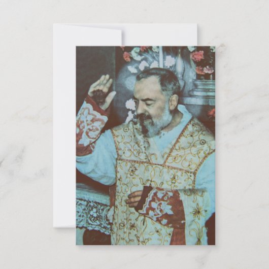 Sint Padre Pio Bedankkaart (Voorkant)