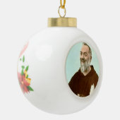 Sint-Padre Pio kerstversiering Keramische Bal Ornament (Links)