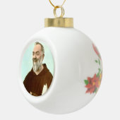 Sint-Padre Pio kerstversiering Keramische Bal Ornament (Rechts)