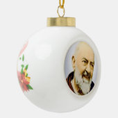 Sint-Padre Pio kerstversiering Keramische Bal Ornament (Links)