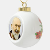 Sint-Padre Pio kerstversiering Keramische Bal Ornament (Rechts)