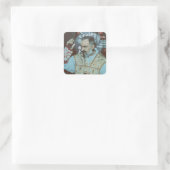 Sint Padre Pio Vierkante Sticker (Tas)
