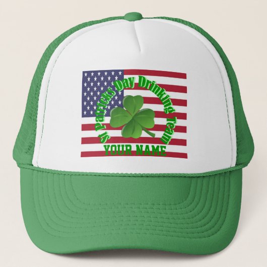 Sint Patrck's dag drink team Trucker Pet (Voorkant)